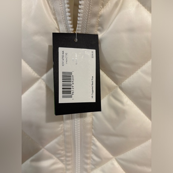 Kate Spade Quilted Vest Color Cream Size S - Picture 9 of 9